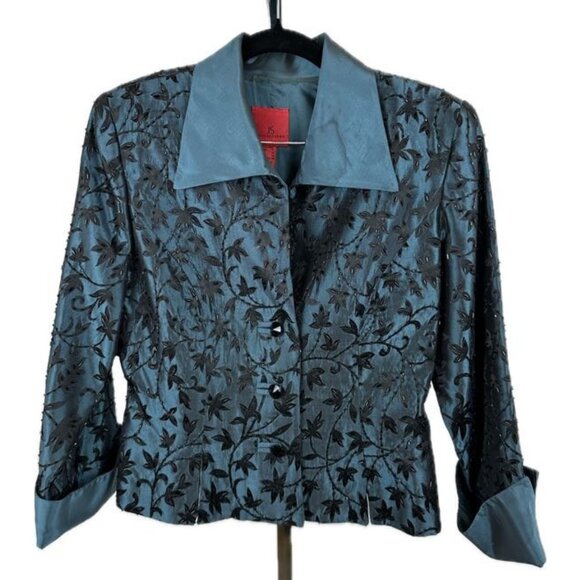 Stunning JS Collections Beaded Evening Jacket and Worthington Stretch Skirt - Picture 3 of 5